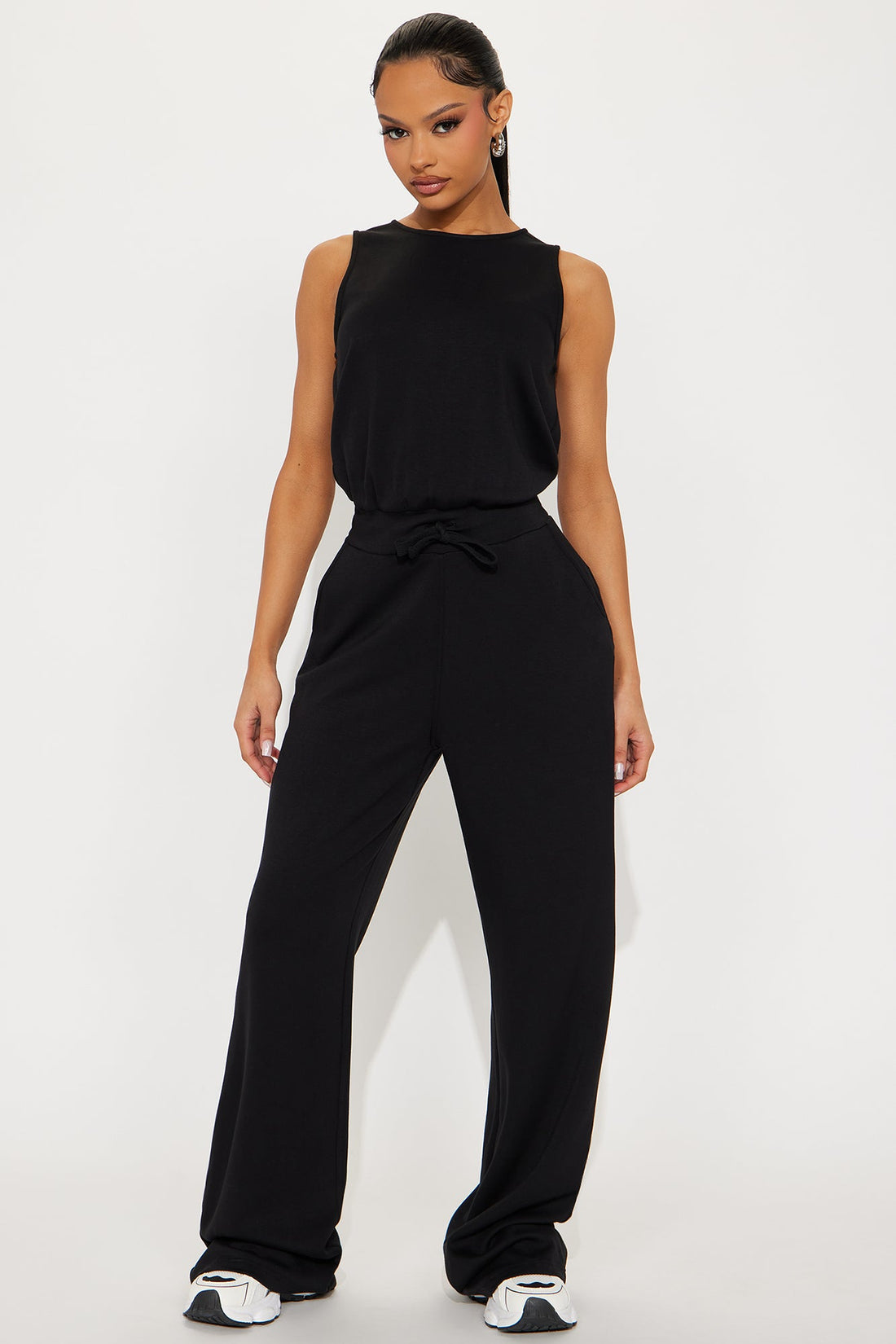 Judith Wide Leg Jumpsuit - Black