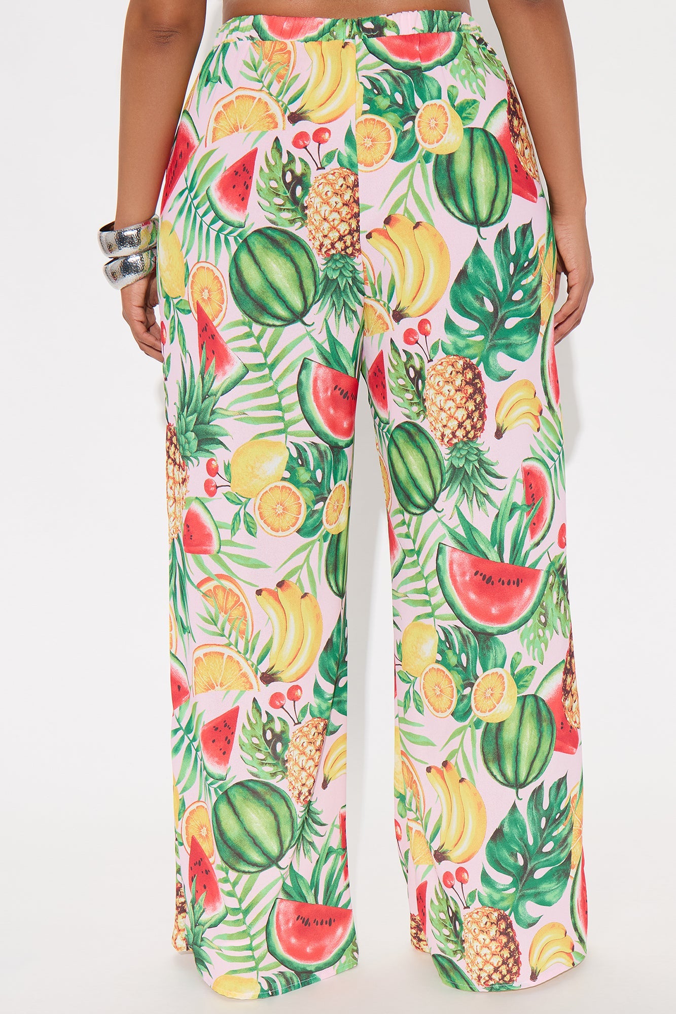 Juicier Times Fruit Wide Leg Pants - Pink/combo