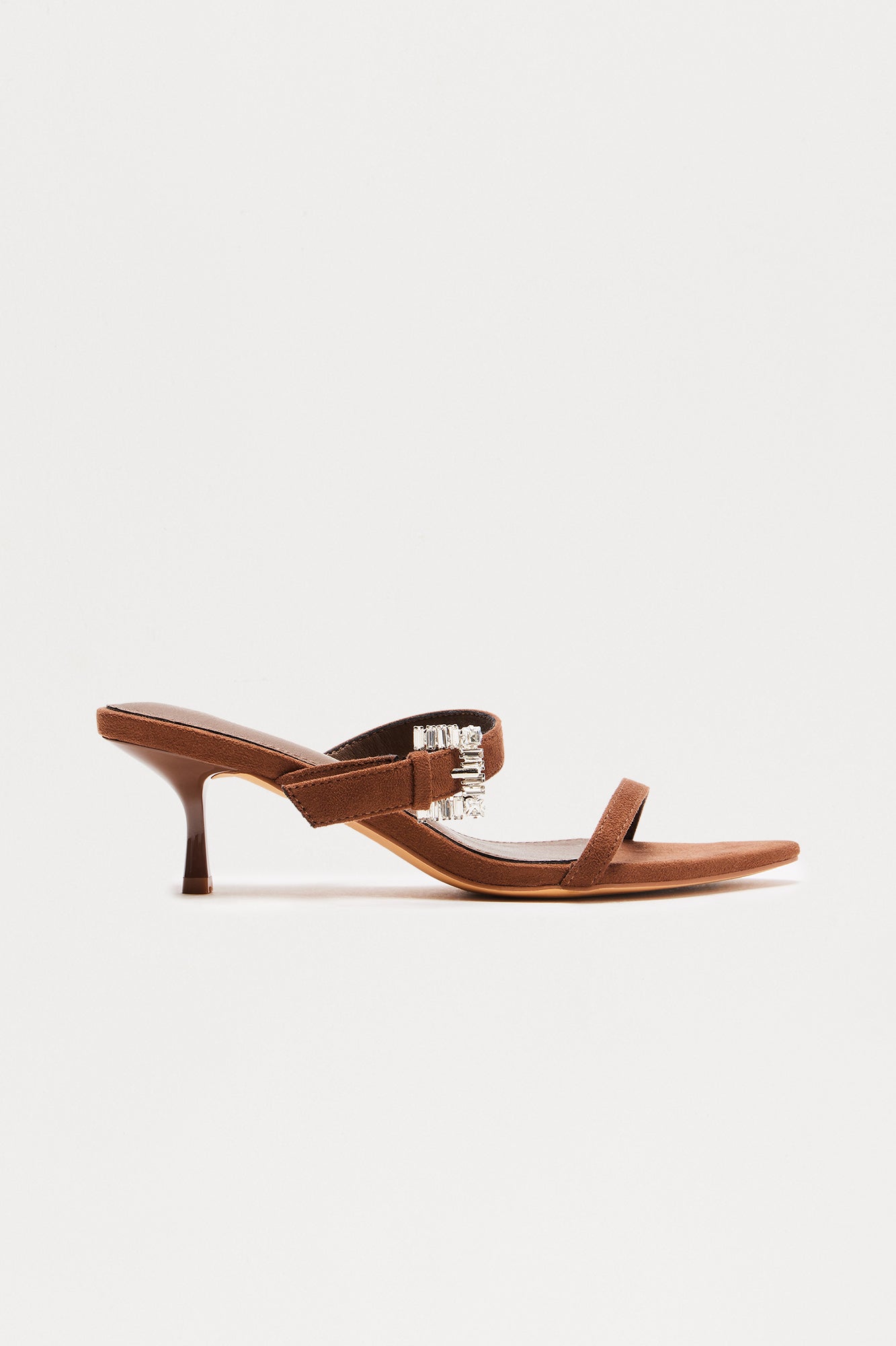 Brinwood Jewel Buckle Mules - Brown