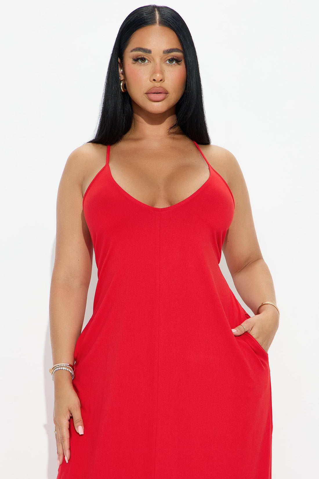 Simple Saturday Maxi Dress - Red
