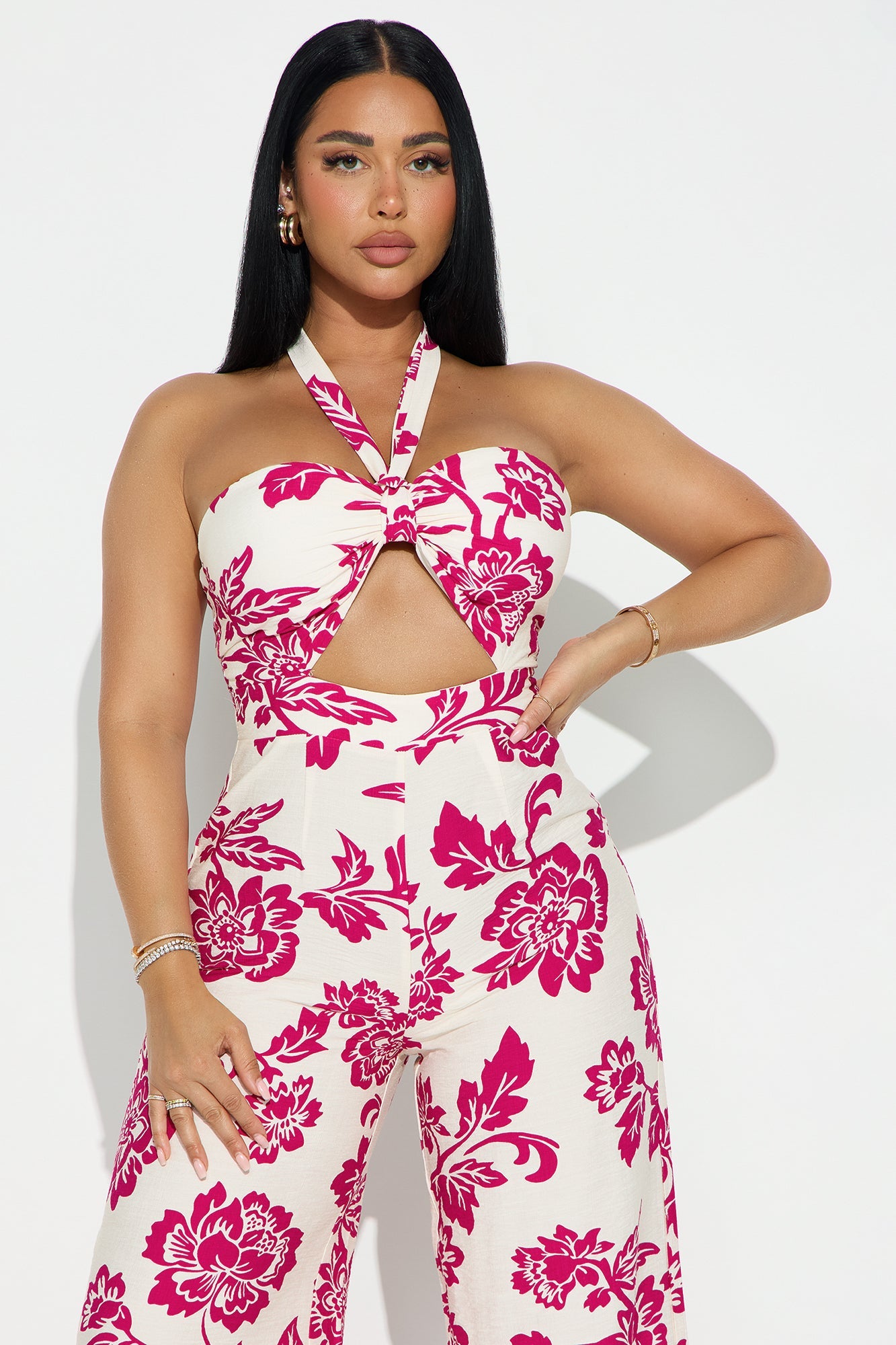Diana Linen Jumpsuit - Pink