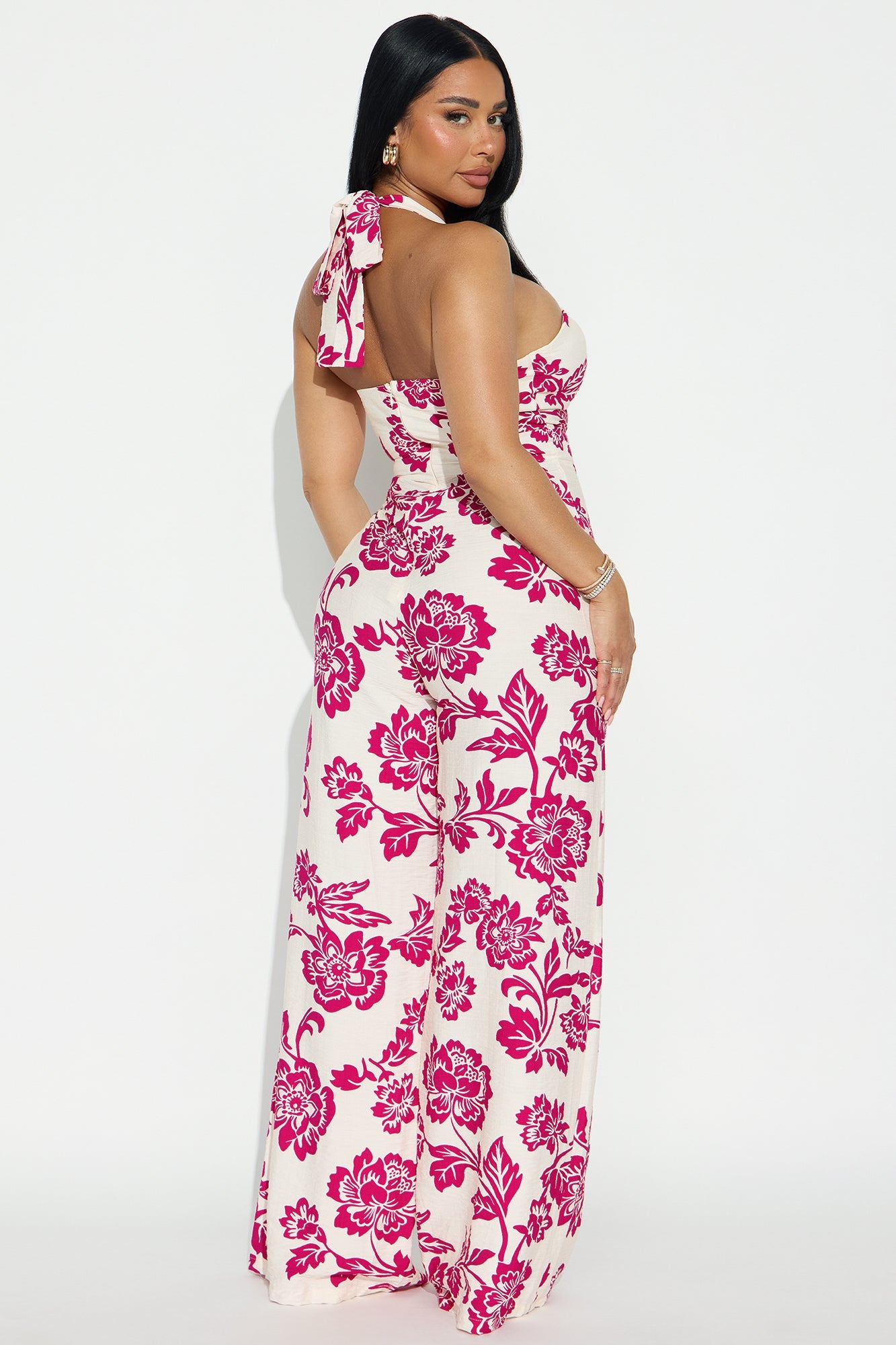 Diana Linen Jumpsuit - Pink