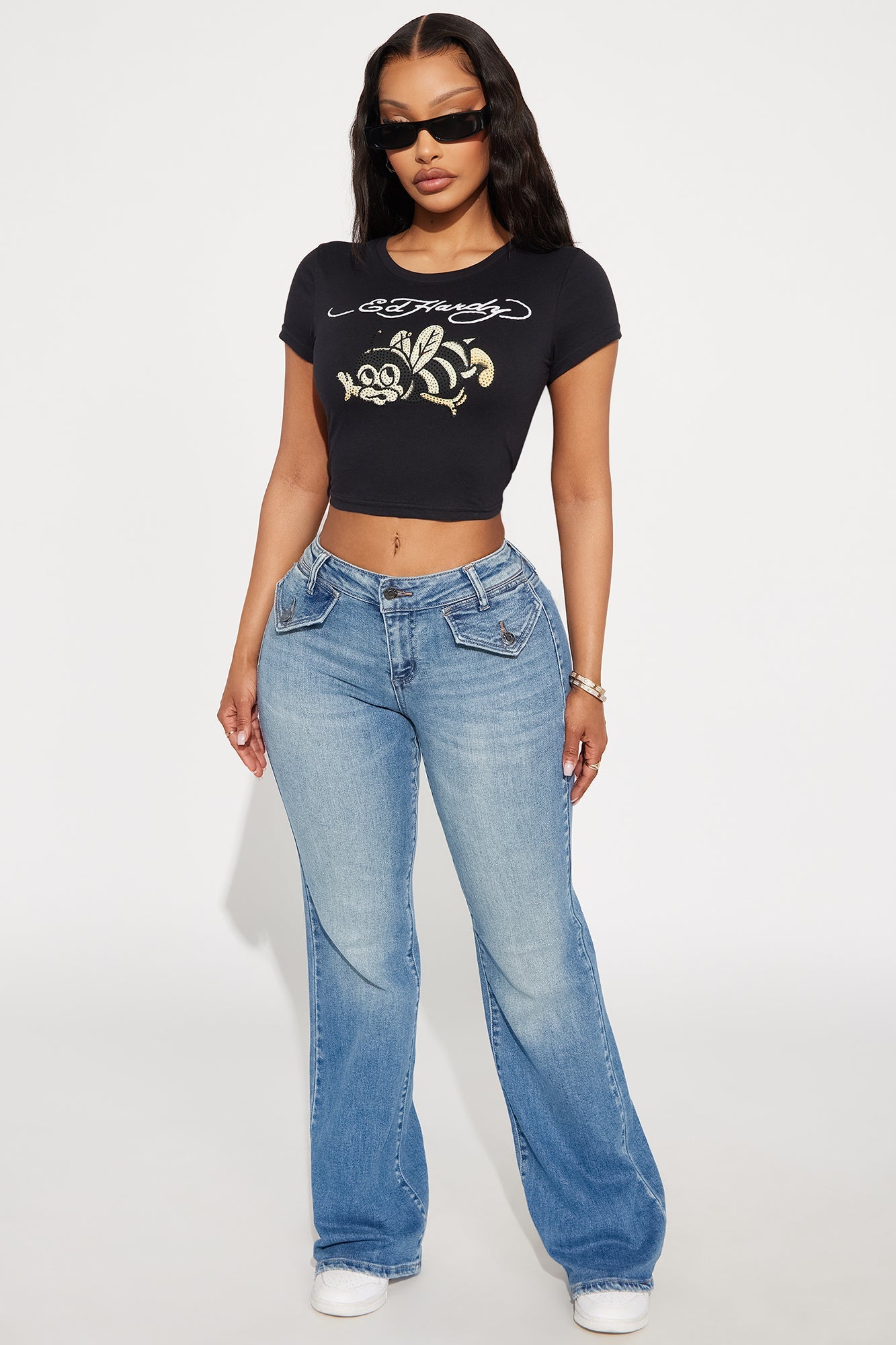 Calimesa Low Rise Flare Jeans - Medium Wash