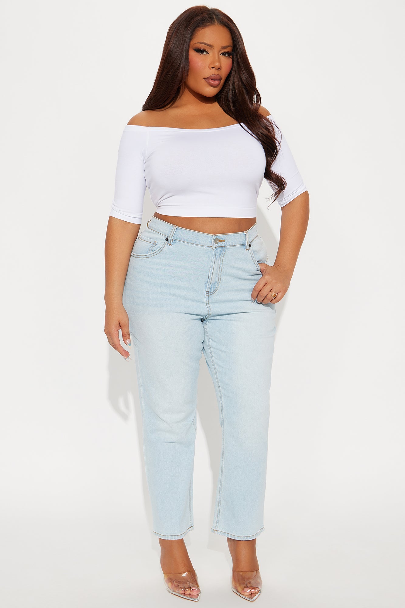 Crowd Pleaser 90s Slim Straight Jeans - Light Wash