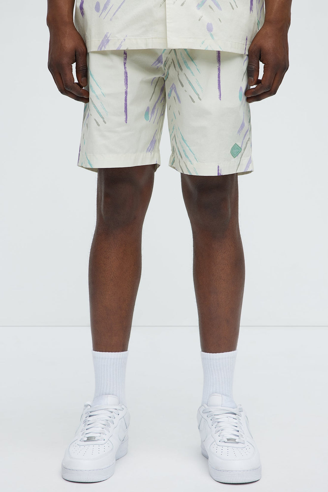 Strokes Poplin Relaxed Shorts - Cream