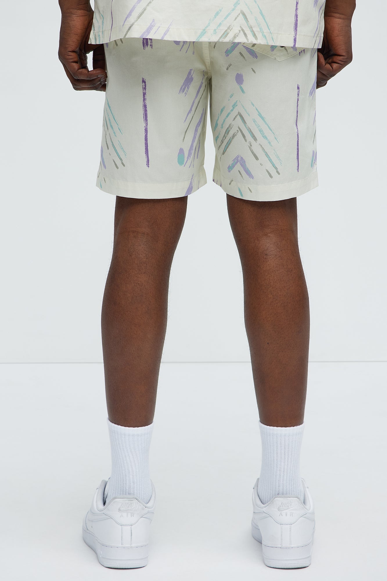 Strokes Poplin Relaxed Shorts - Cream