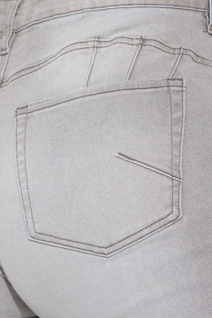 Tall Audrey Booty Lifting Stretch Flare Jeans - Grey