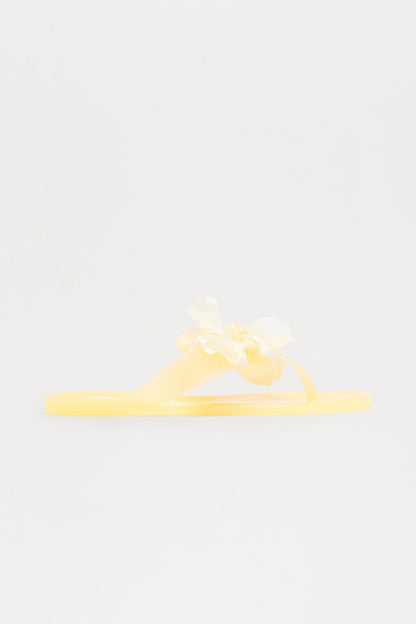 Marigold Flower Flip Flops - Yellow