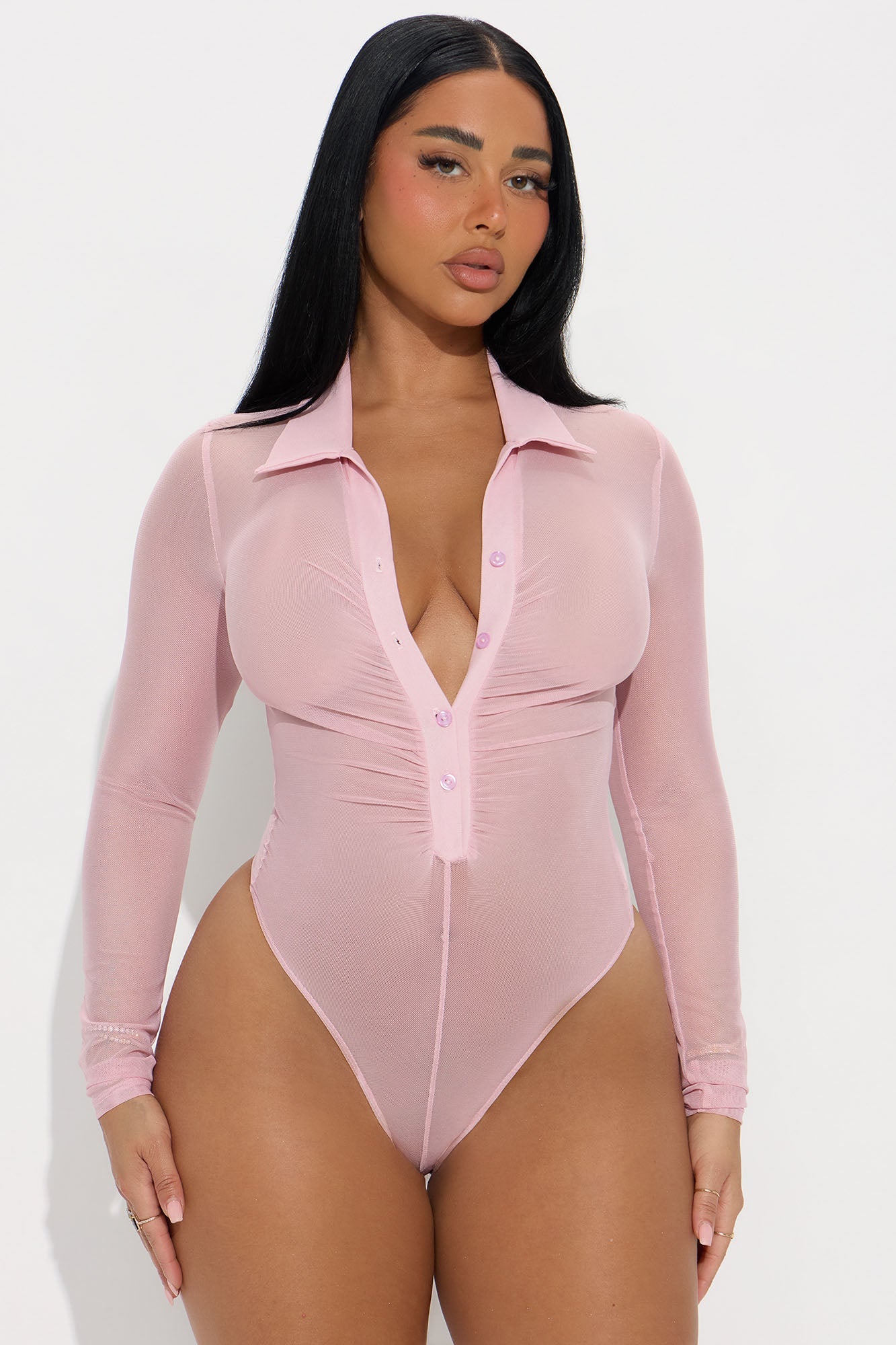 The Most Wanted Mesh Bodysuit - Pink