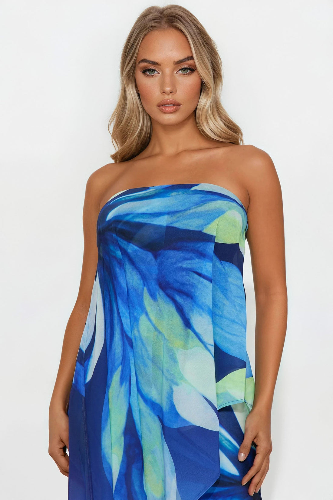 Danielle Flowy Floral Jumpsuit - Blue