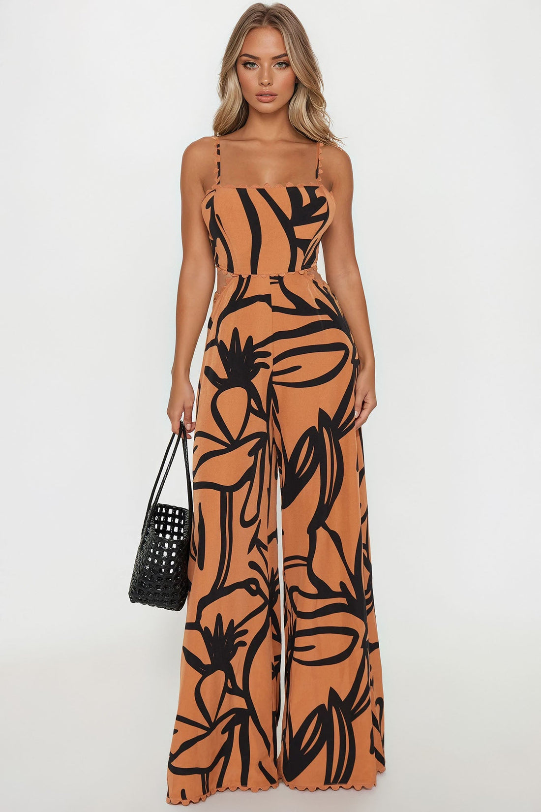 Haverly Wide Leg Jumpsuit - Black/combo