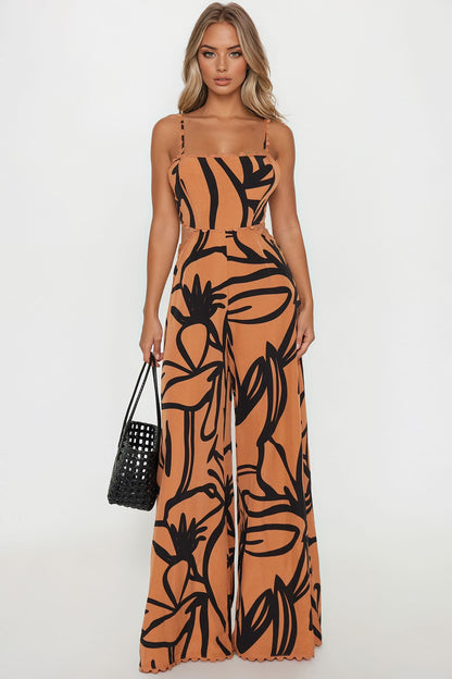 Haverly Wide Leg Jumpsuit - Black/combo
