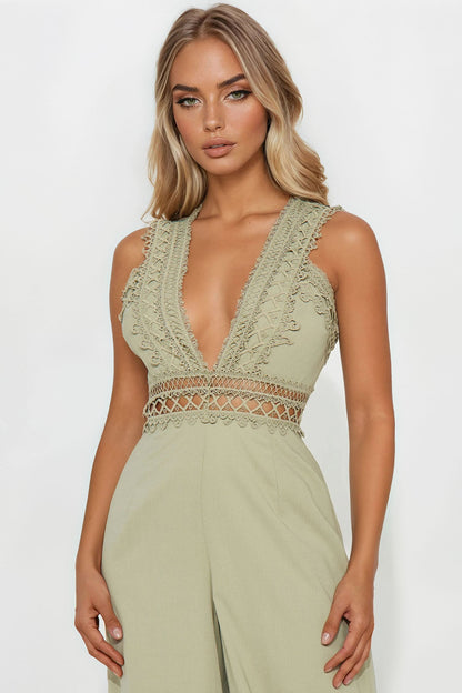 Spread Your Wings Jumpsuit - Sage