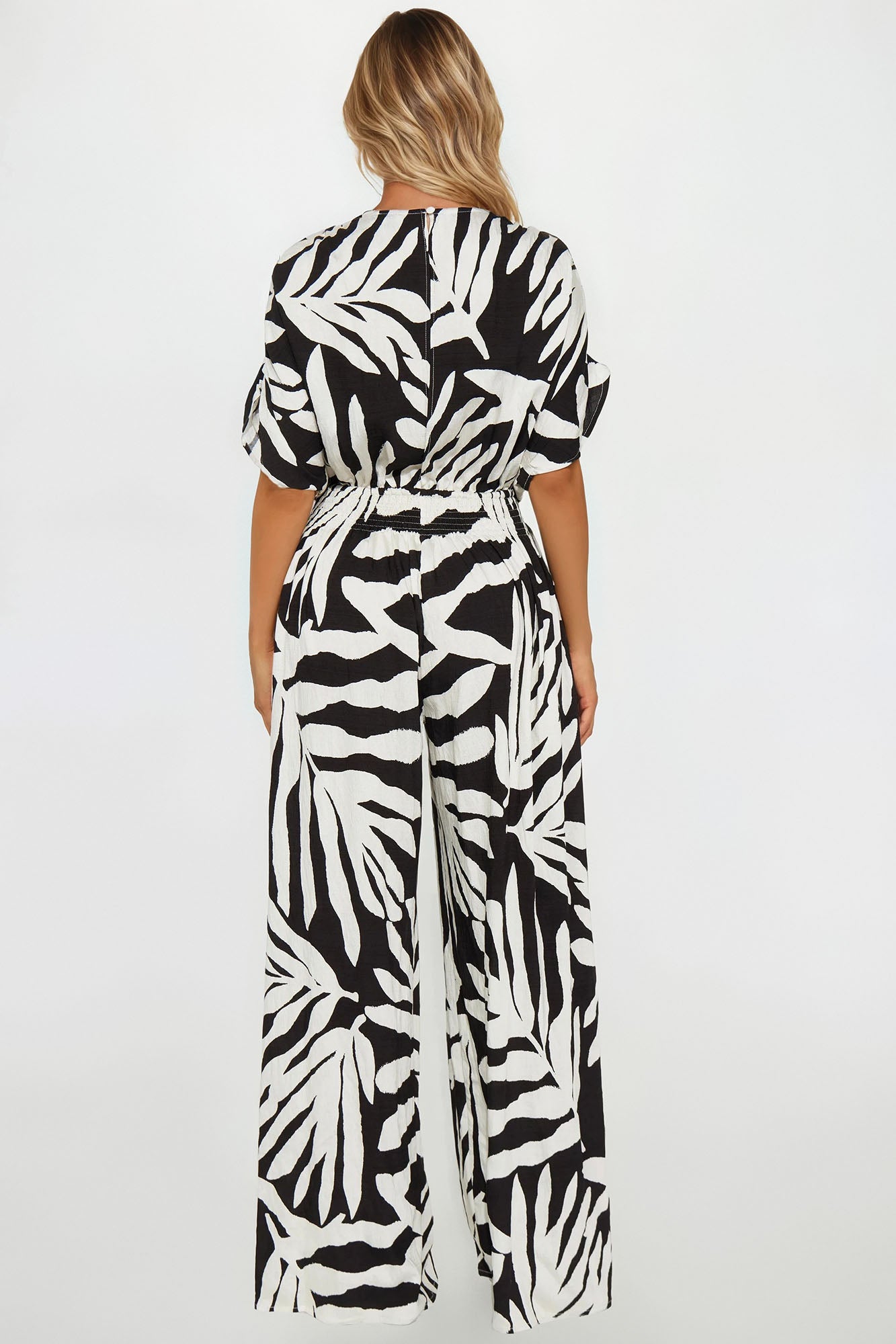 Secret Island Linen Jumpsuit - Black/combo