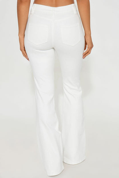 Riptides Stretch Flare Jeans - White