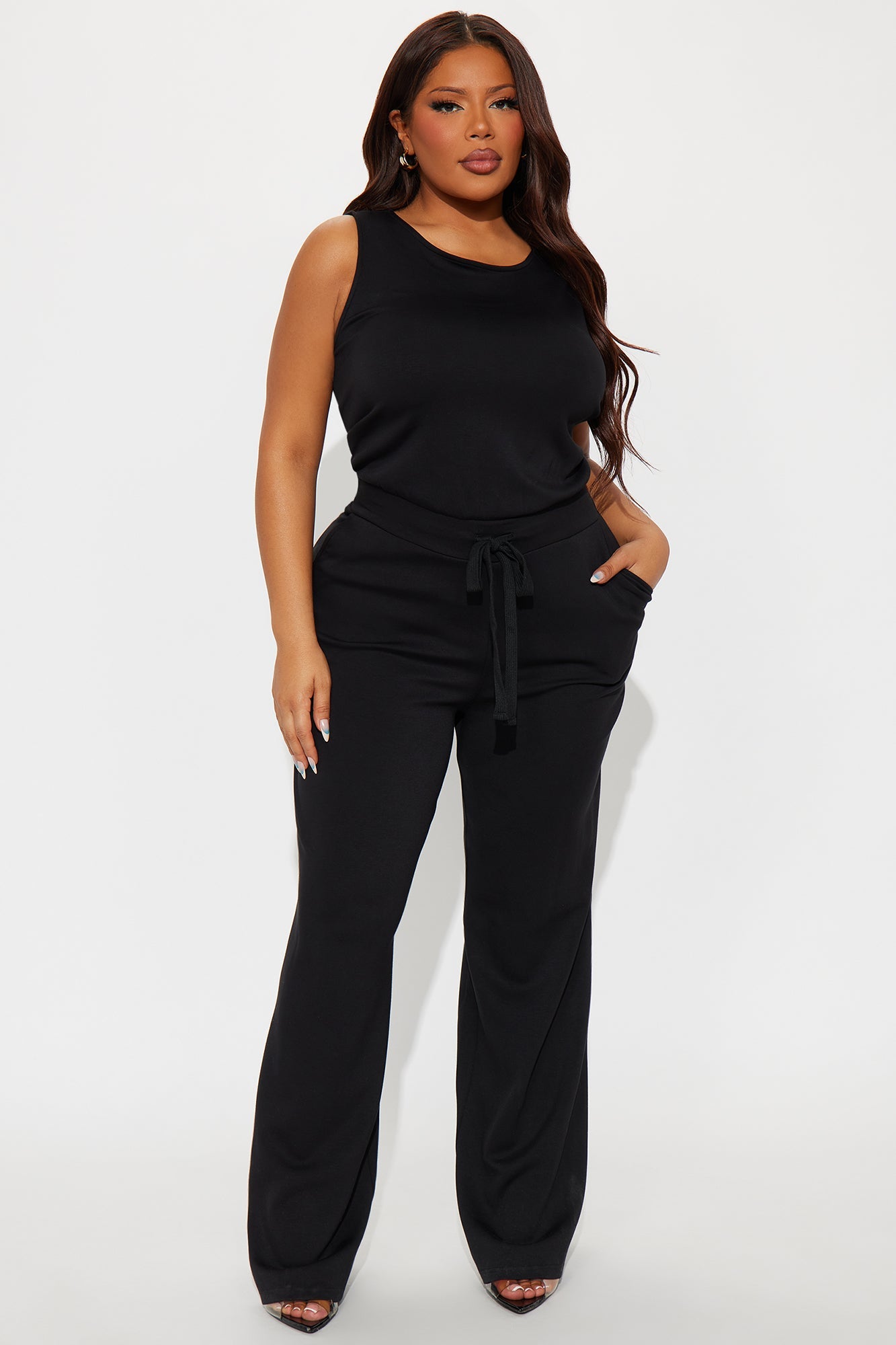 Judith Wide Leg Jumpsuit - Black