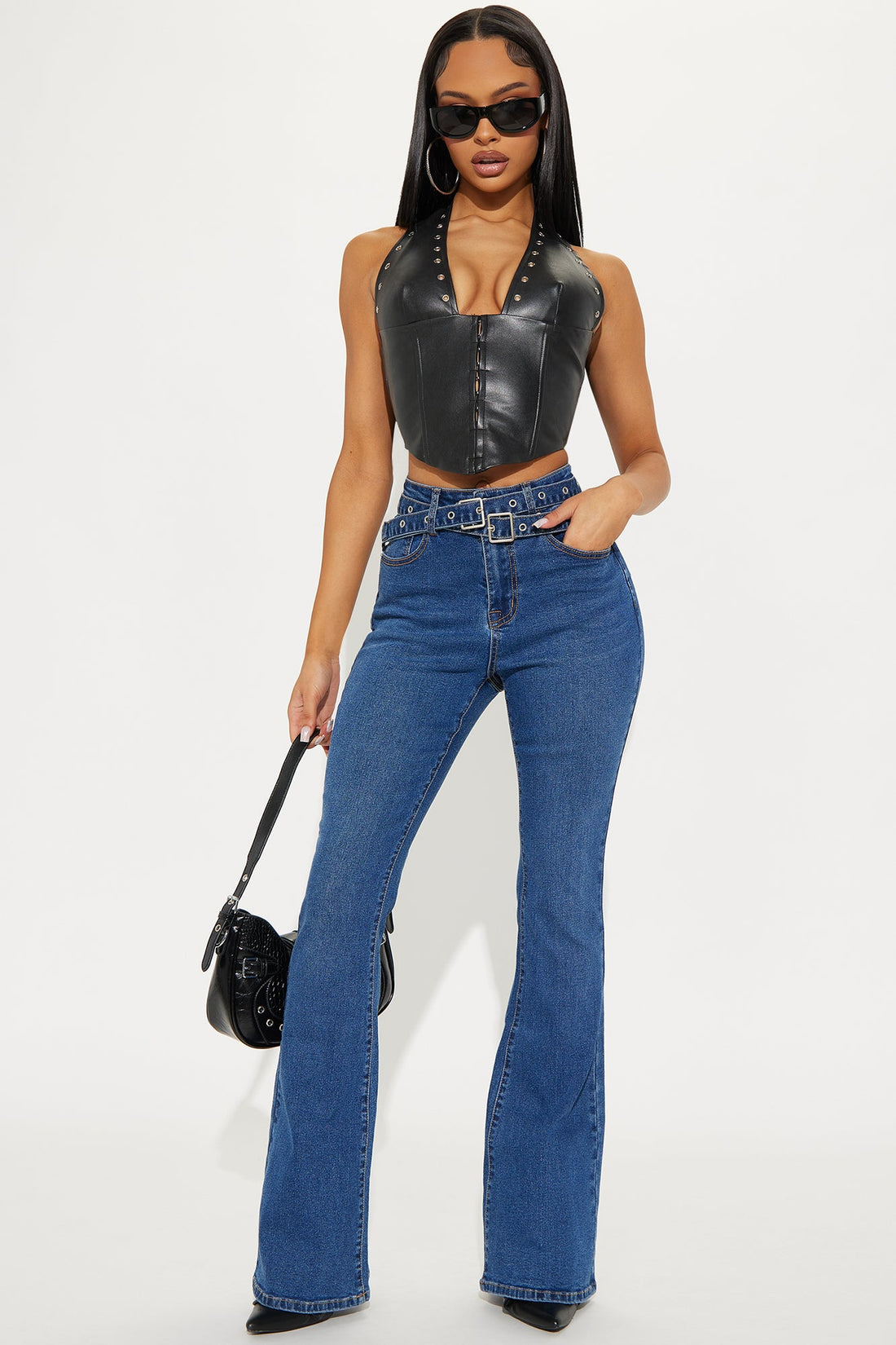 Born To Ride High Rise Flare Jeans - Dark Wash