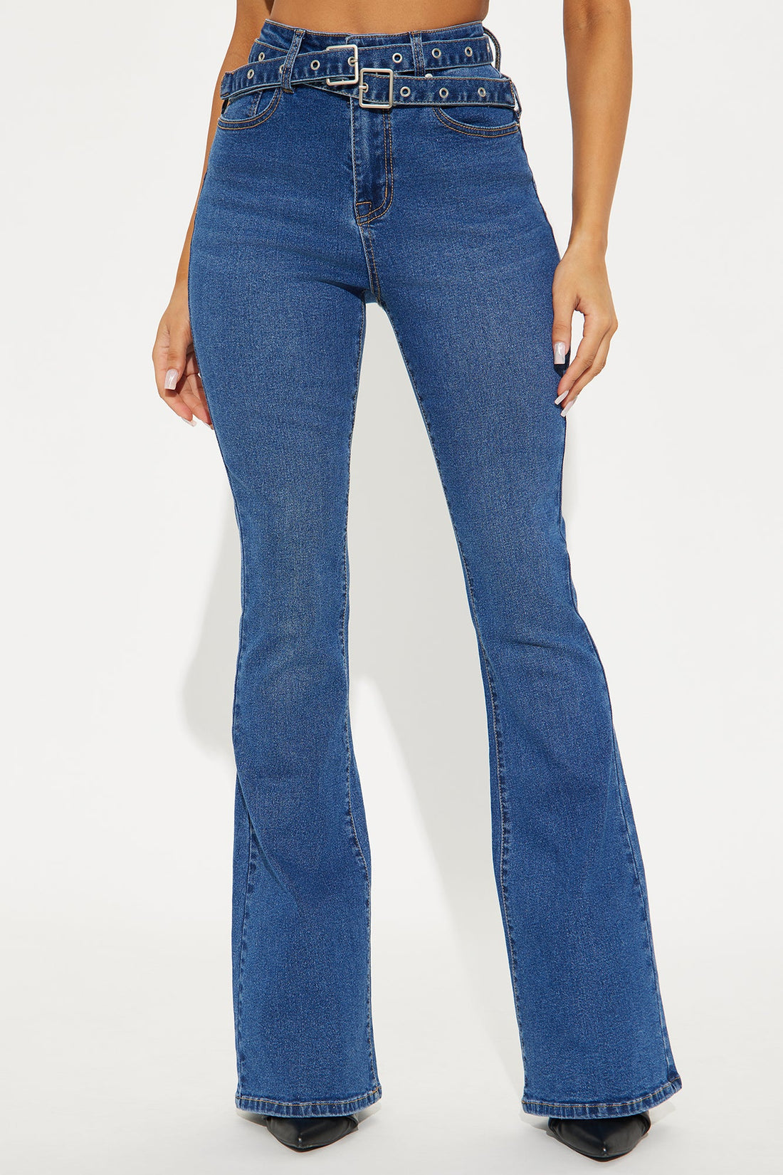 Born To Ride High Rise Flare Jeans - Dark Wash