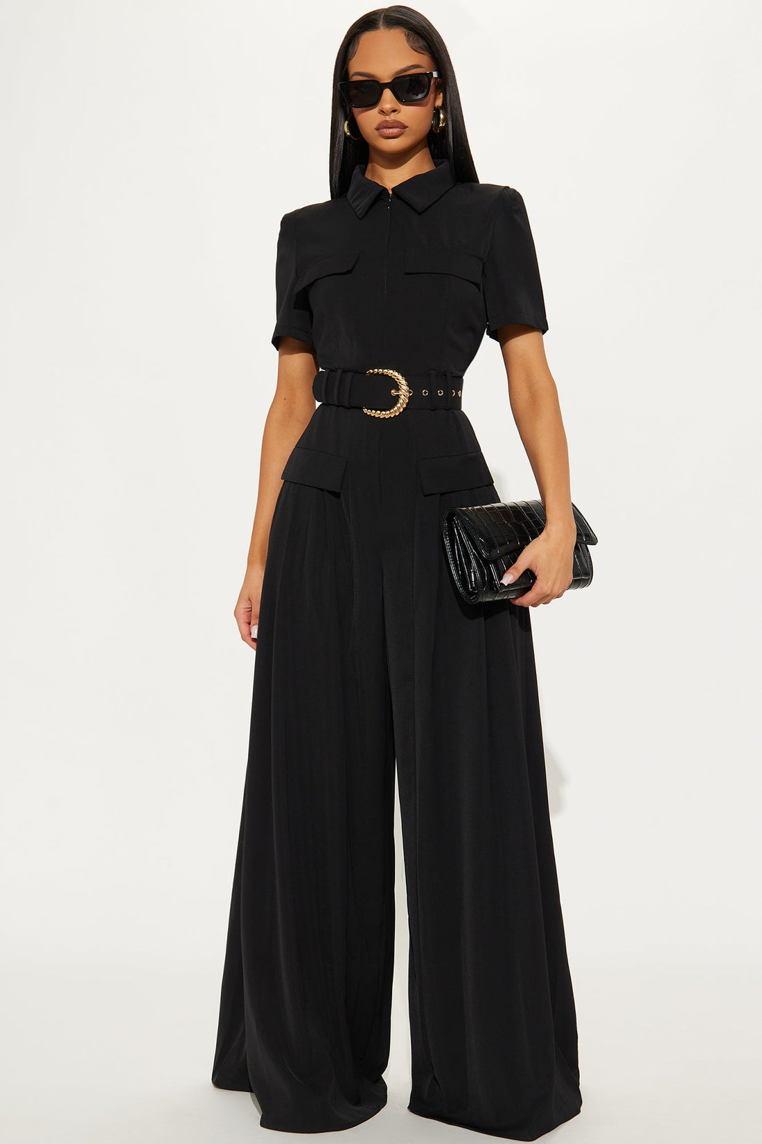 The Opulent Life Crepe Jumpsuit - Black