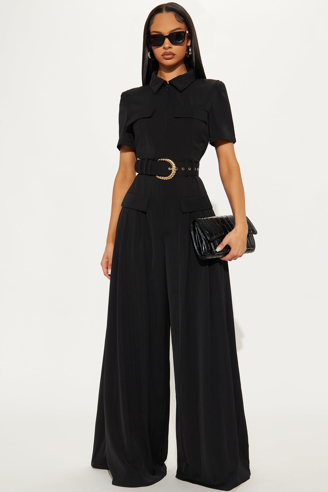 The Opulent Life Crepe Jumpsuit - Black