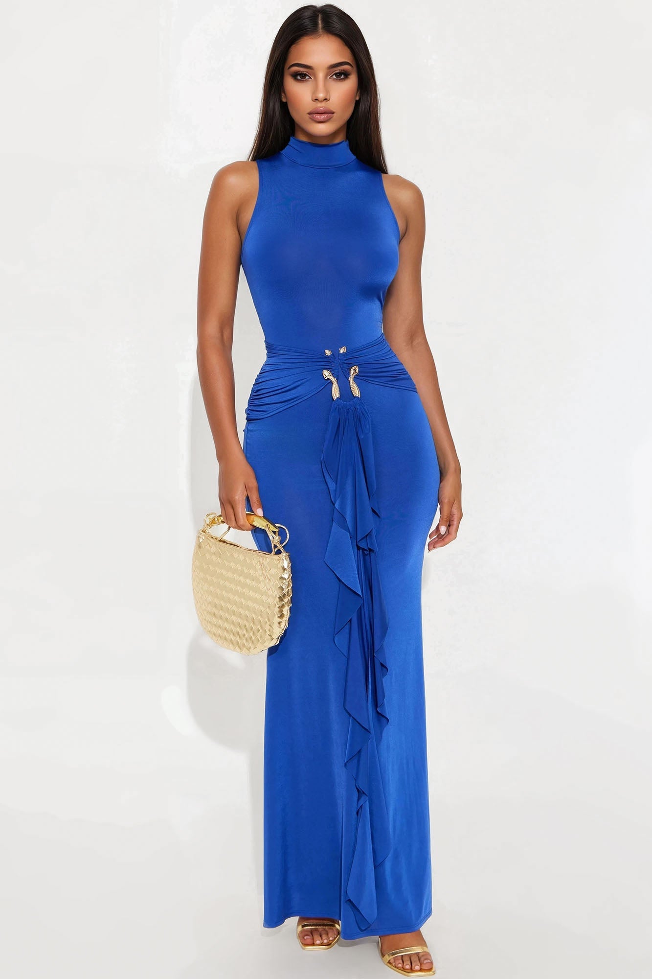 In The Moment Sleeveless Maxi Dress - Royal