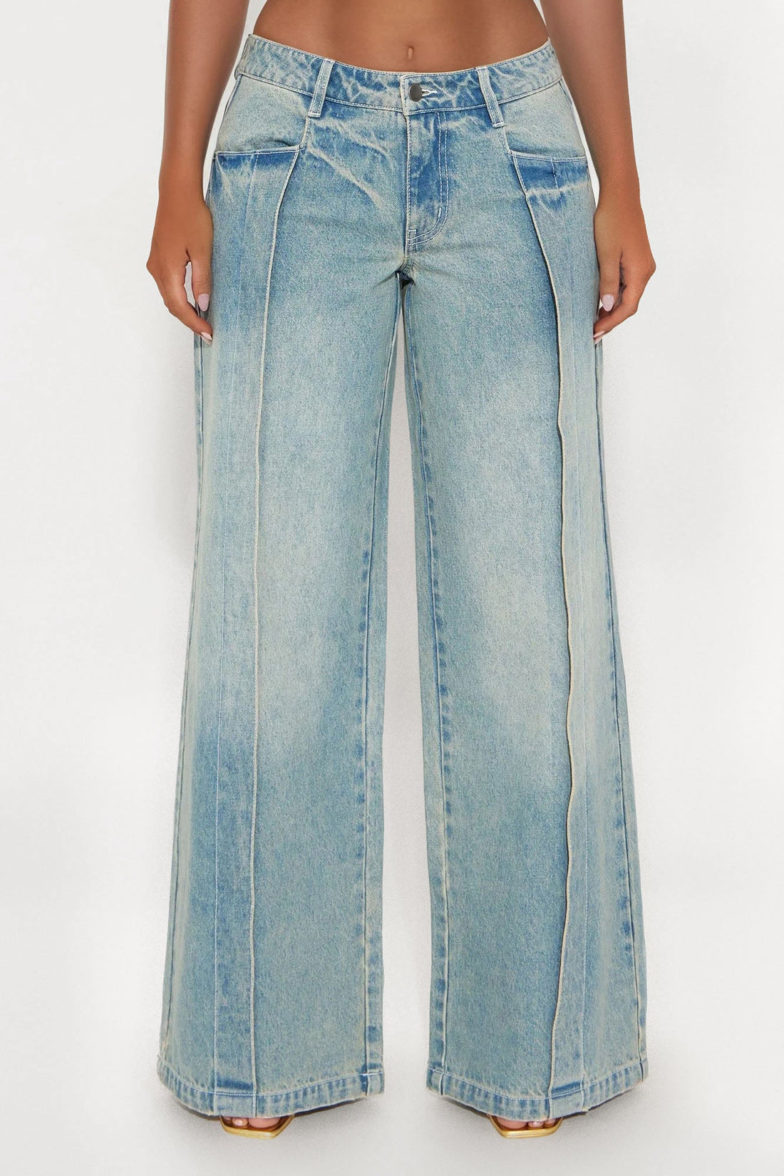 Something About You Wide Leg Jeans - Vintage Wash