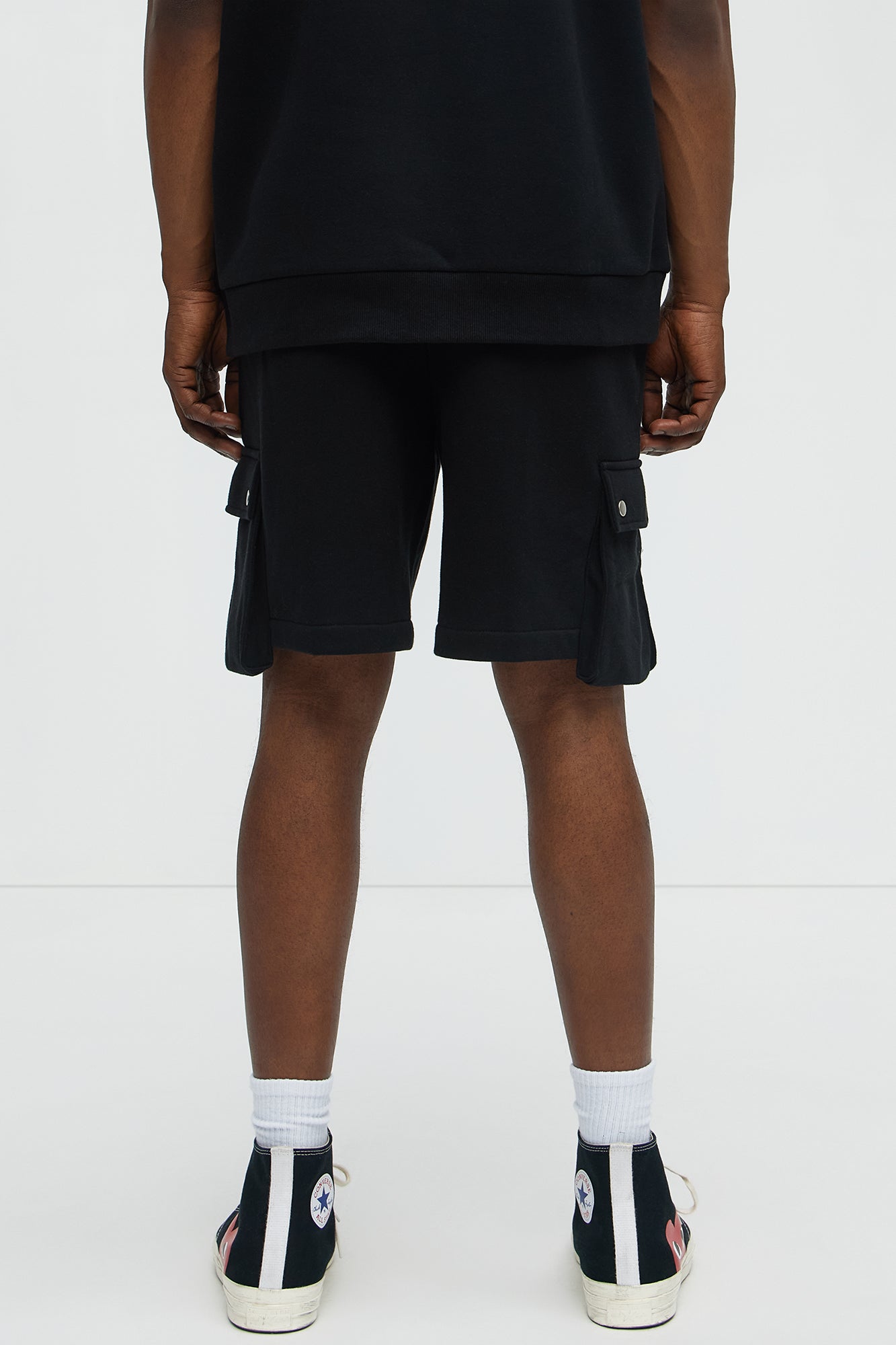 Tyson Secure Cargo Relaxed Shorts - Black