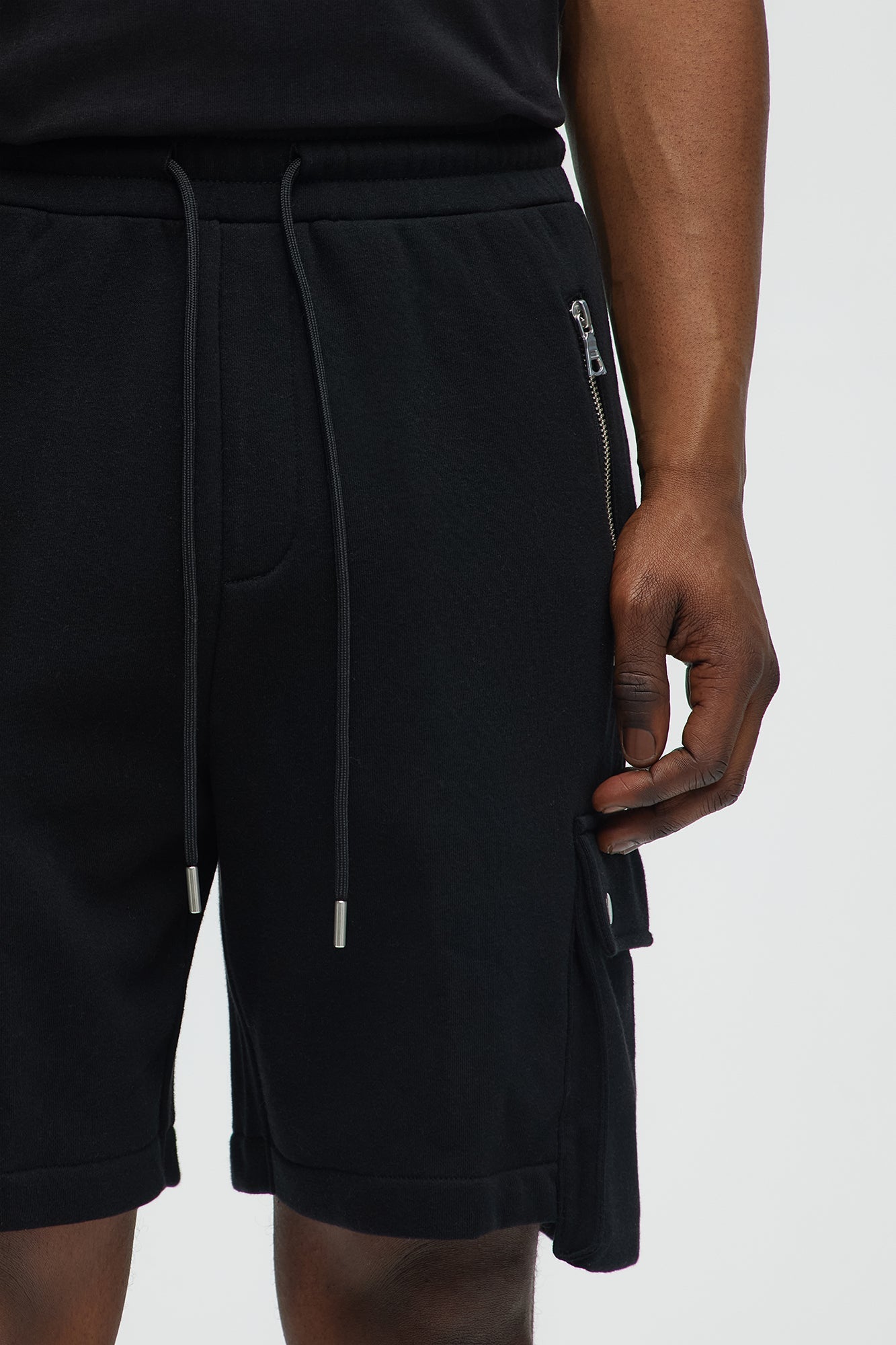 Tyson Secure Cargo Relaxed Shorts - Black