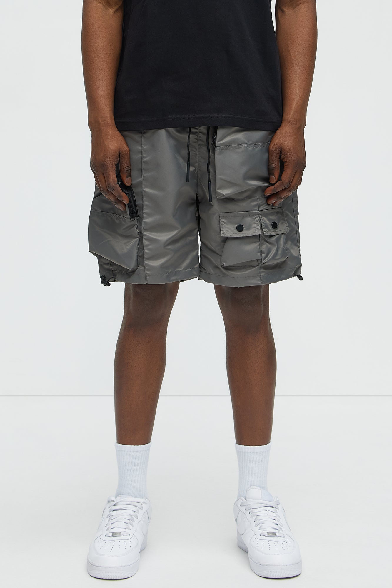 Called It Nylon Cargo Short - Grey