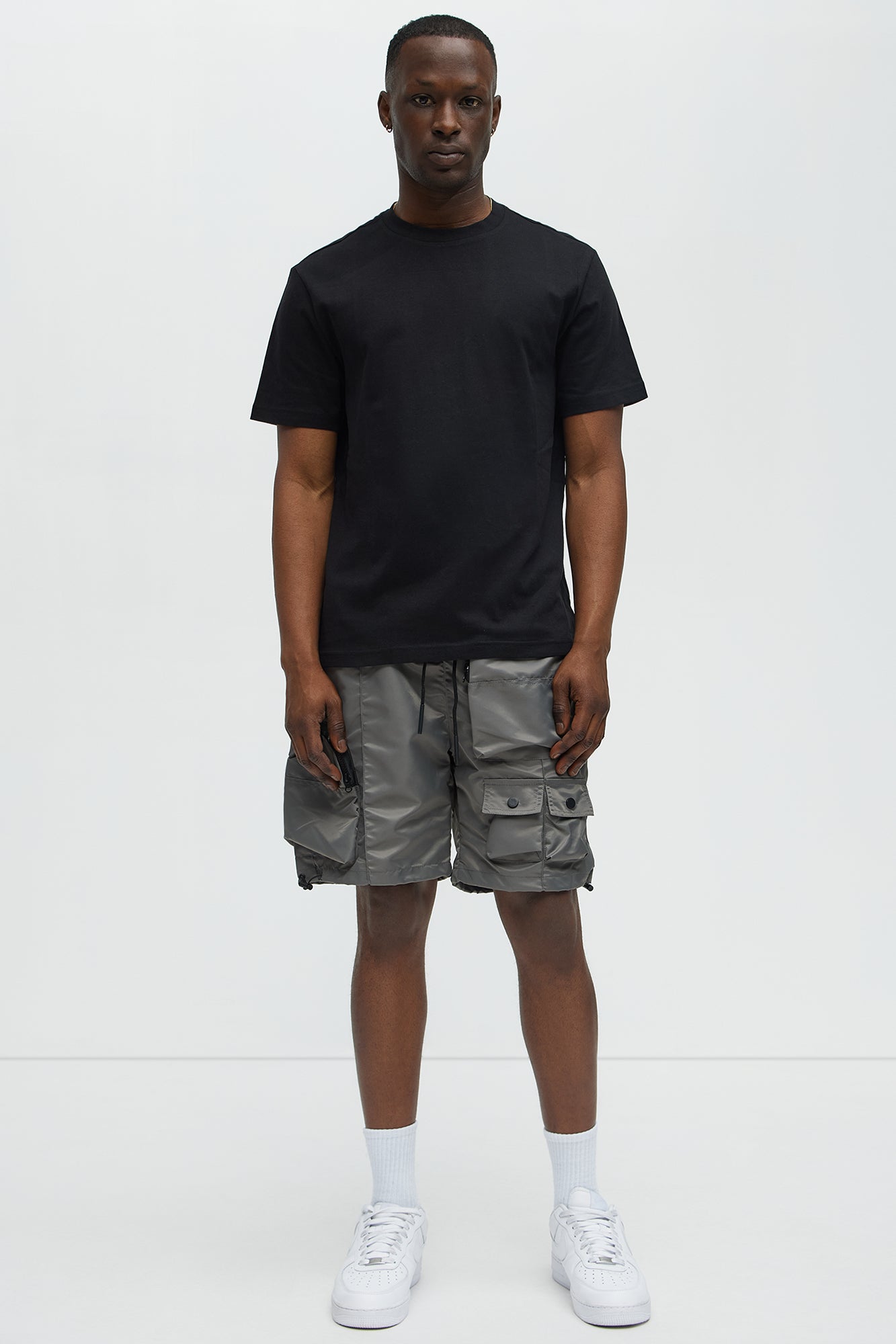 Called It Nylon Cargo Short - Grey