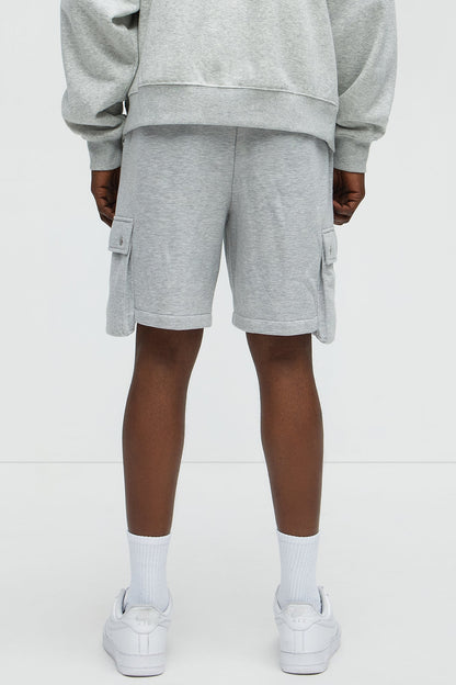Tyson Secure Cargo Relaxed Shorts - Heather Grey