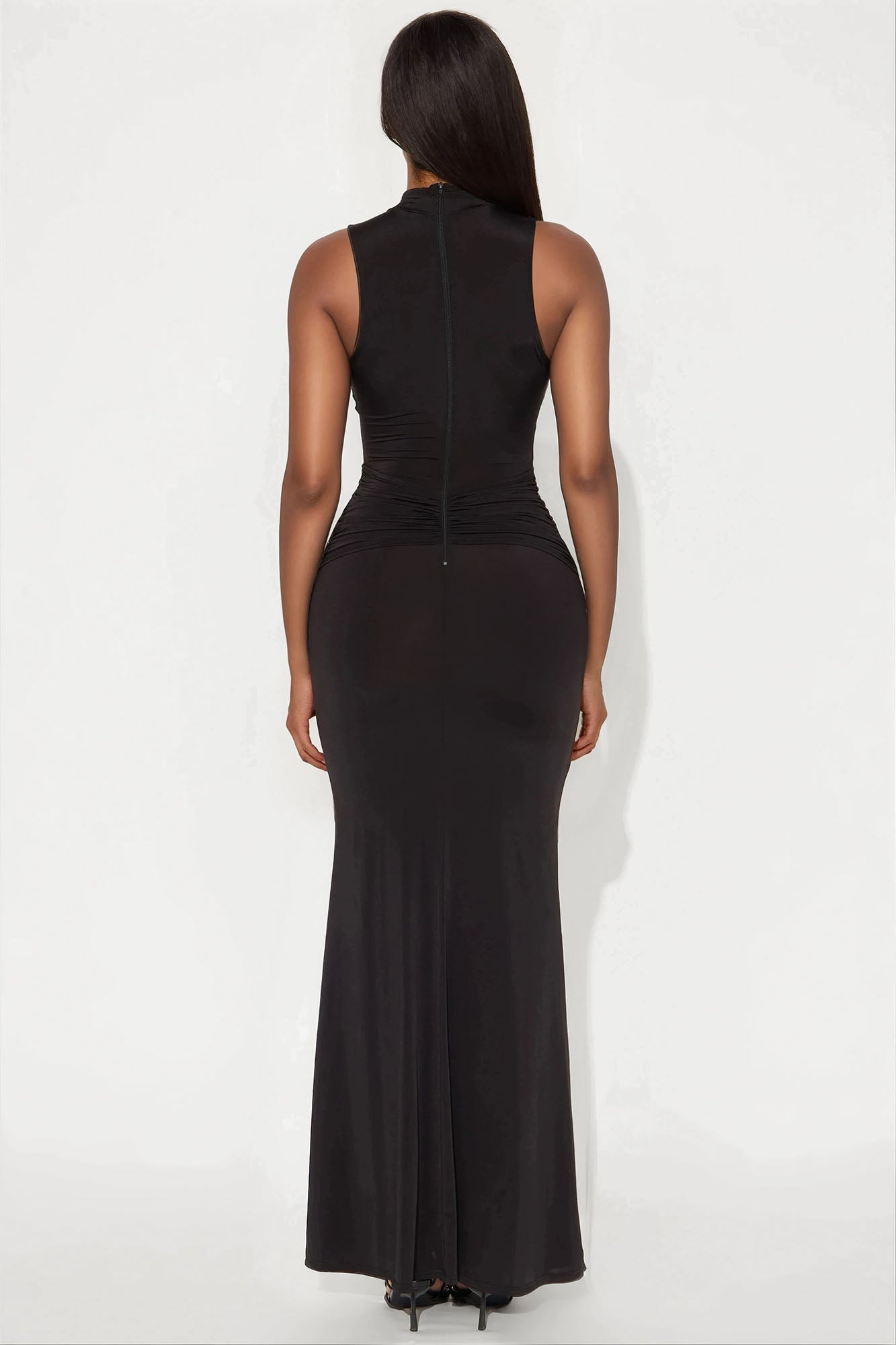 In The Moment Sleeveless Maxi Dress - Black