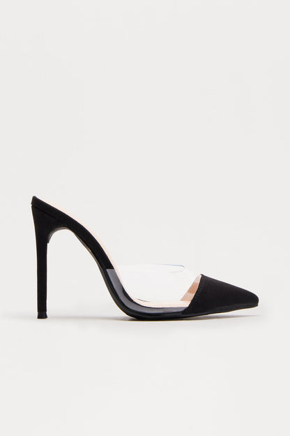Kettle Clear Stiletto Pumps - Black