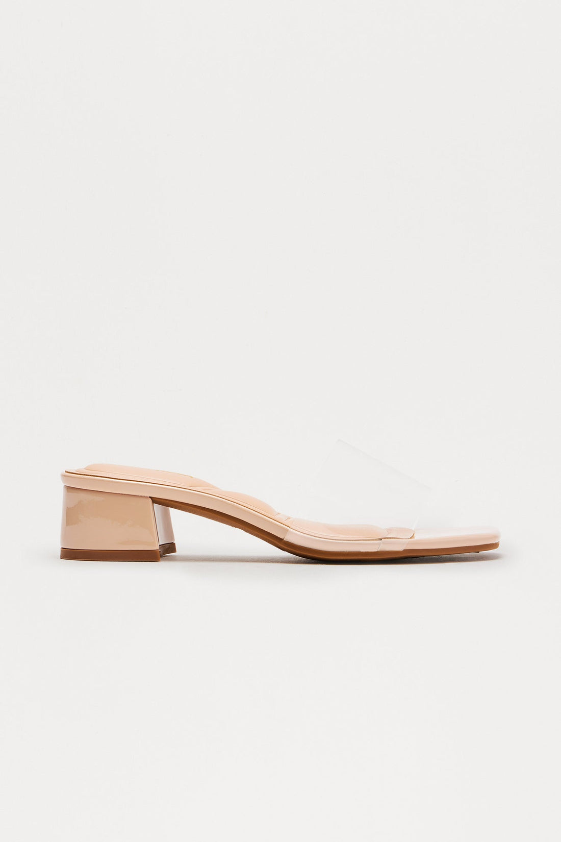 Pattie Clear Kitten Heels - Nude