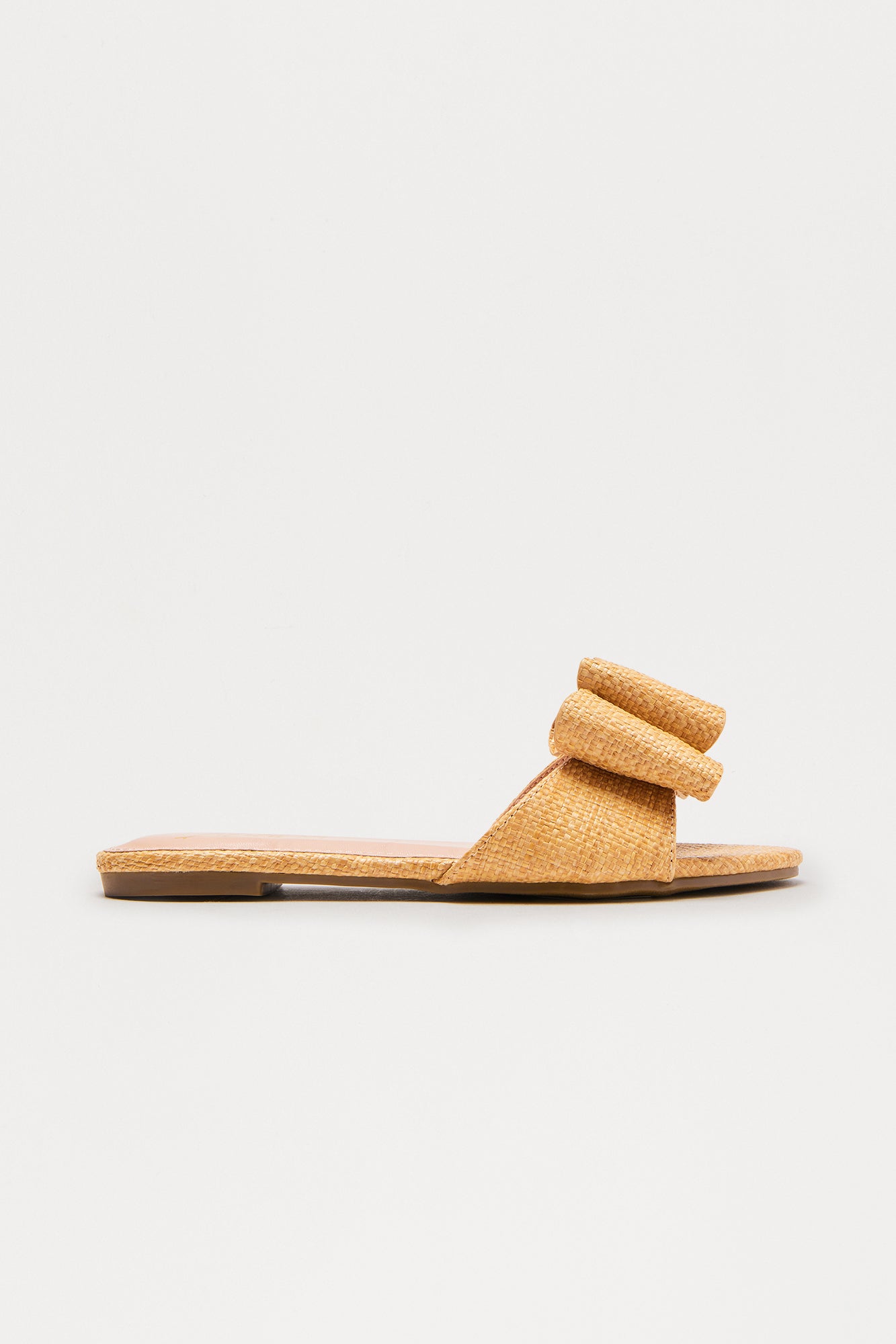 Brinni Bow Slip On Sandals - Natural