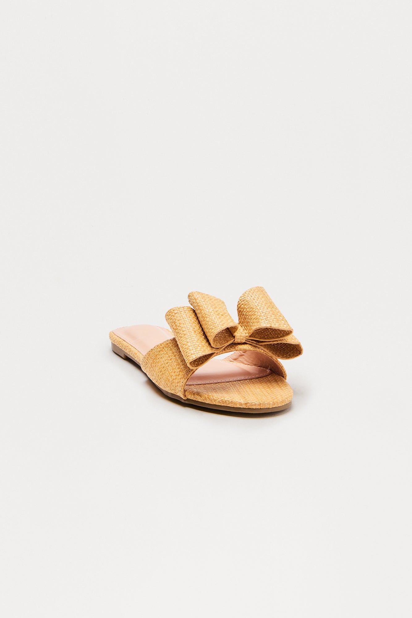 Brinni Bow Slip On Sandals - Natural