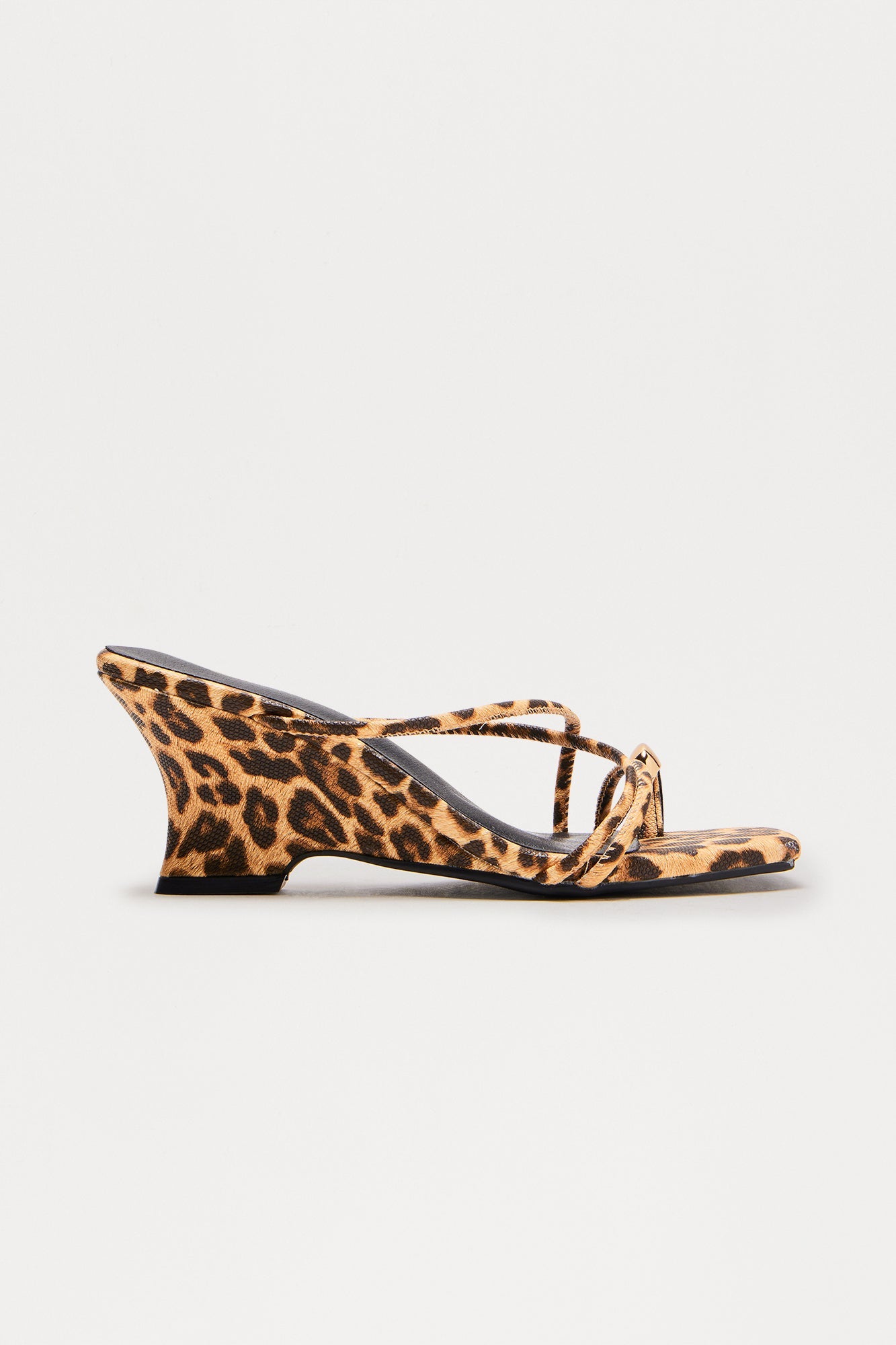 Iyla Toe Ring Wedges - Leopard
