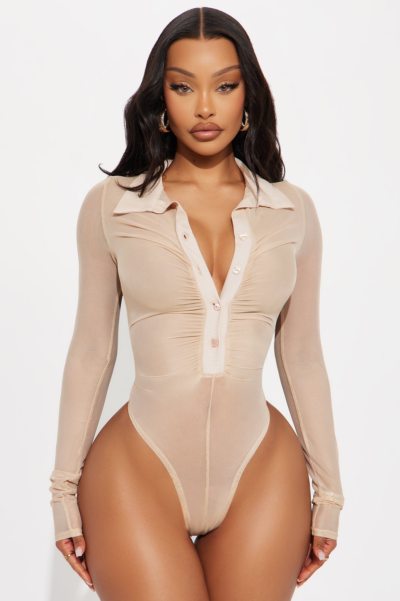 The Most Wanted Mesh Bodysuit - Nude