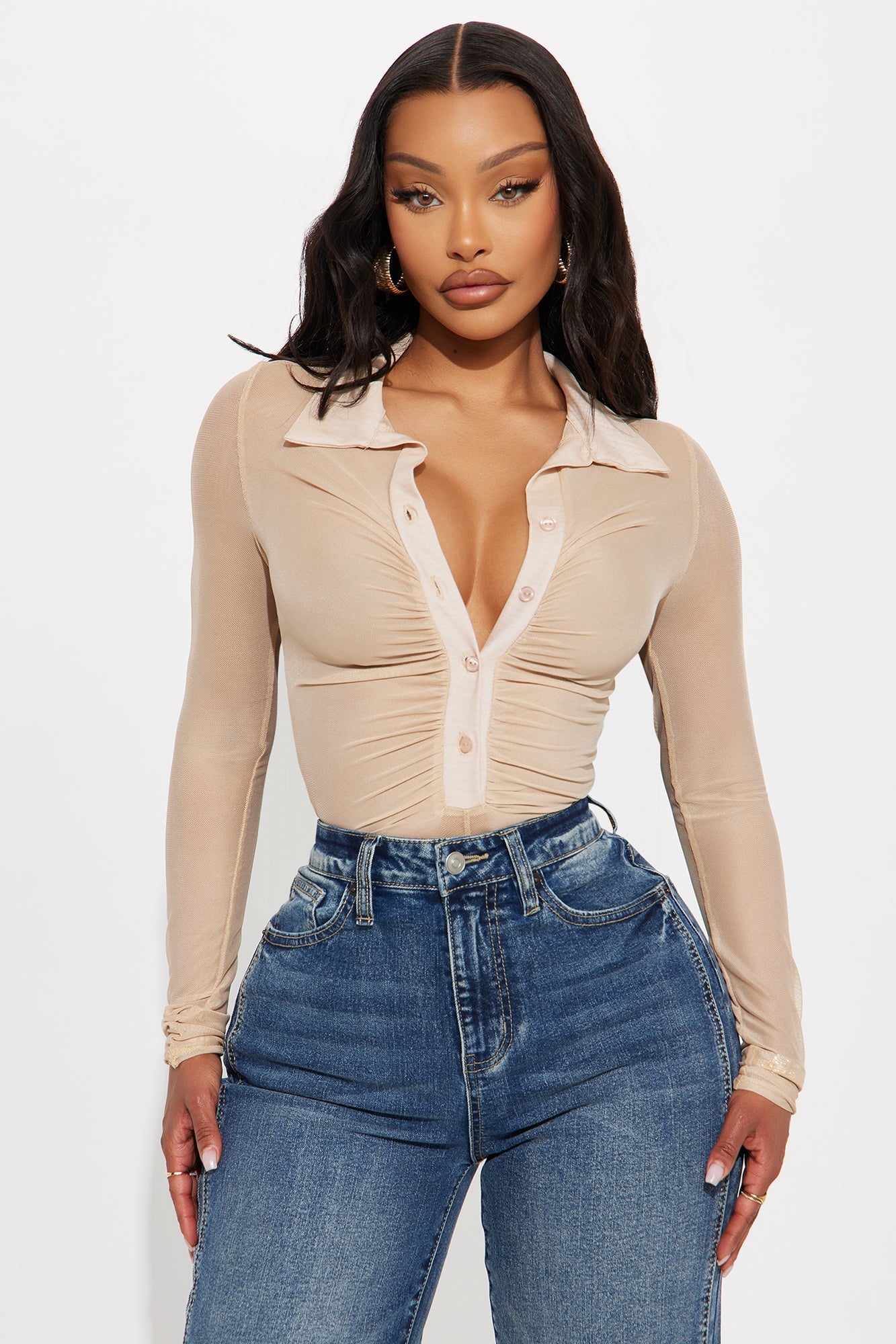 The Most Wanted Mesh Bodysuit - Nude
