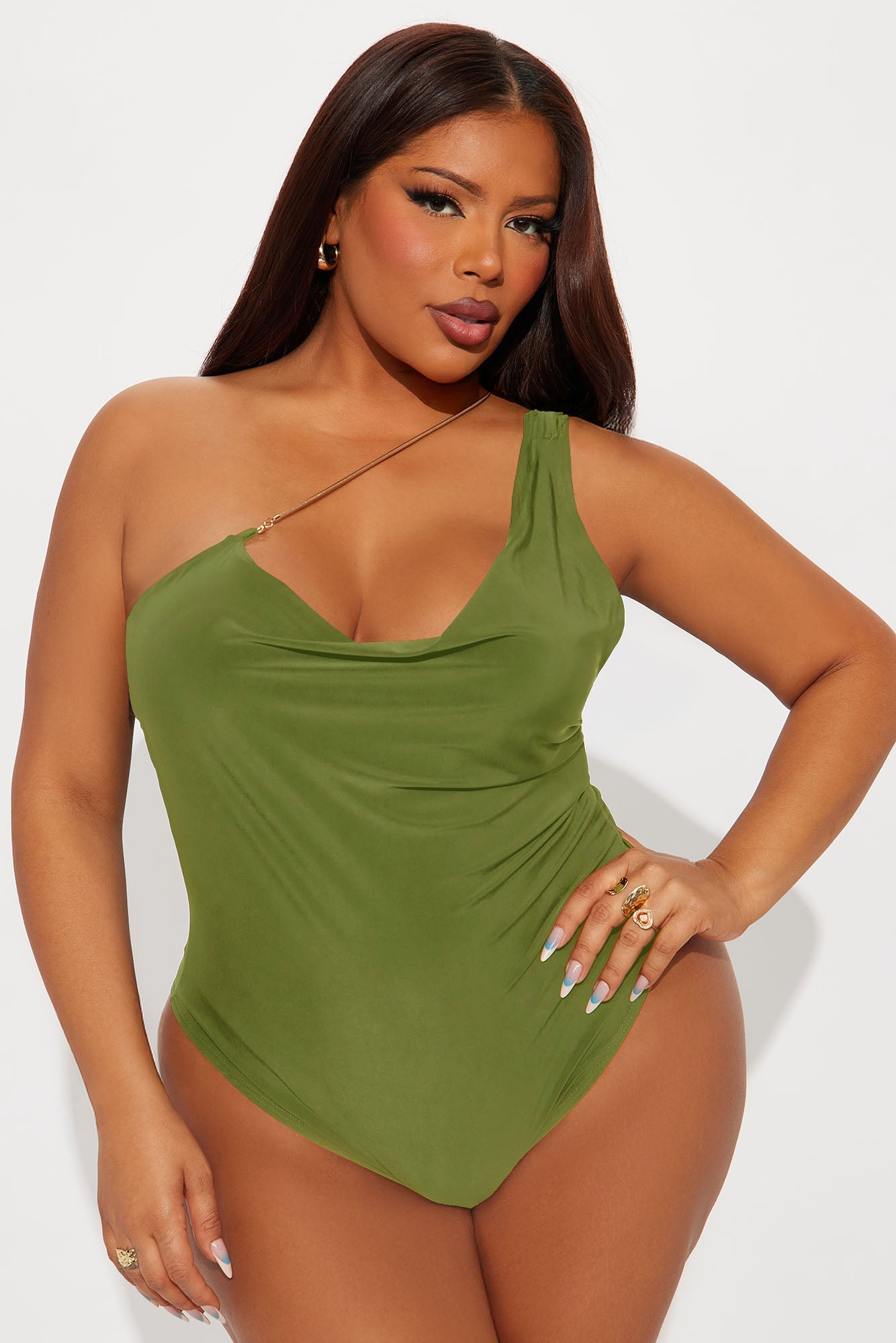 Wren One Shoulder Bodysuit - Chartreuse