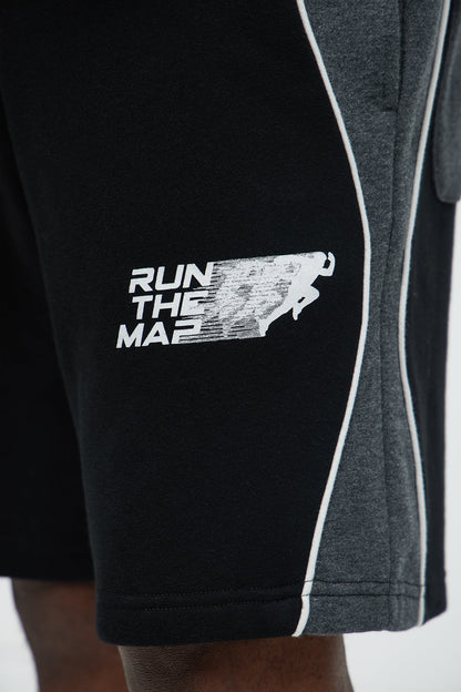 Tyson NYC Athletic Relaxed Shorts - Black/combo
