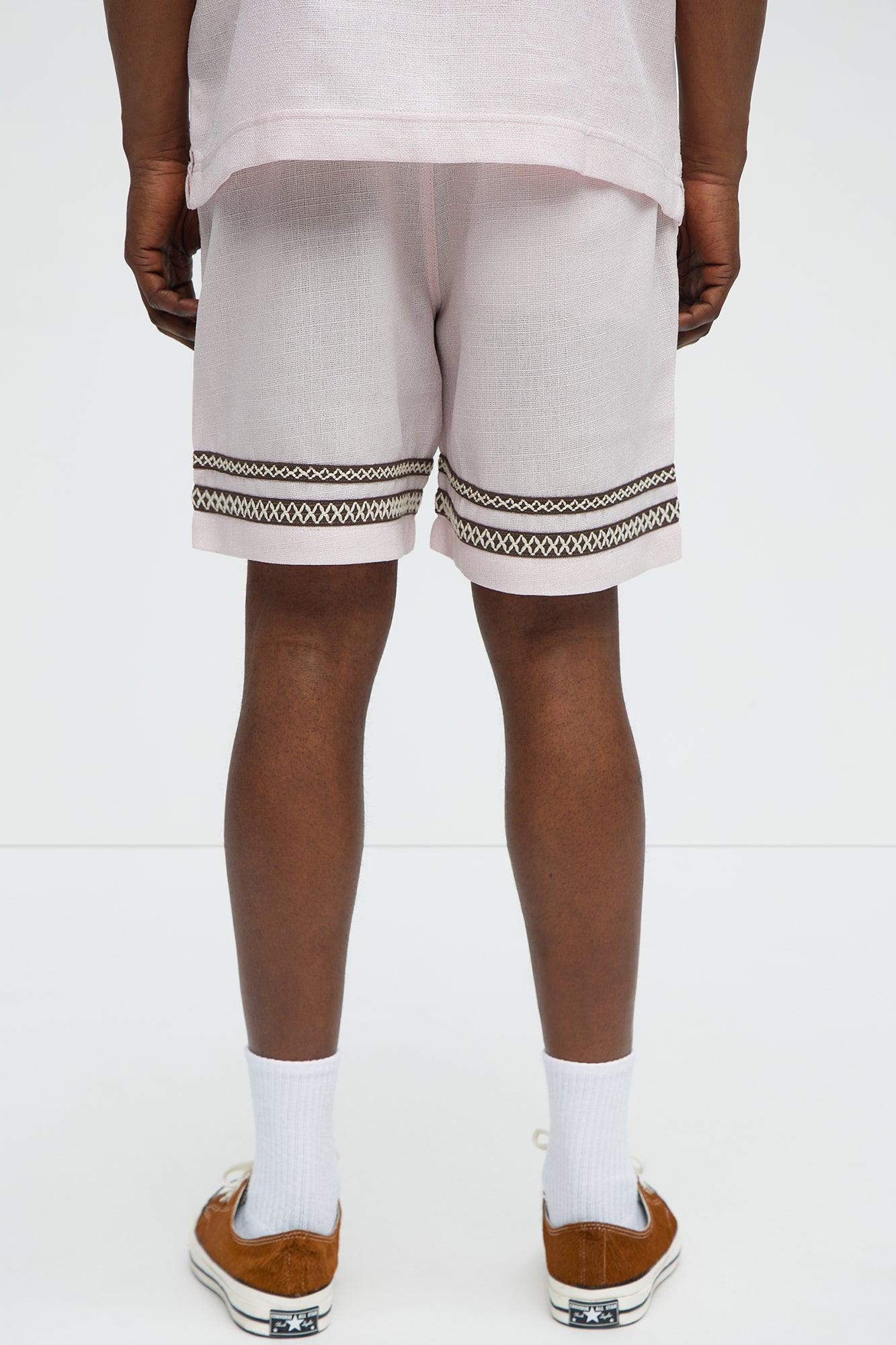 Saint Tropez Beach Club Linen Like Relaxed Short - Pink