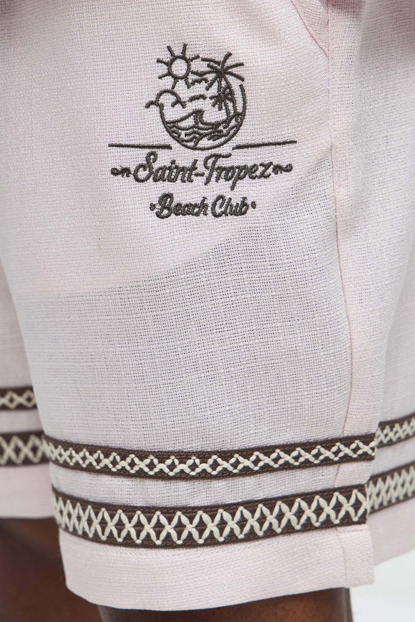 Saint Tropez Beach Club Linen Like Relaxed Short - Pink