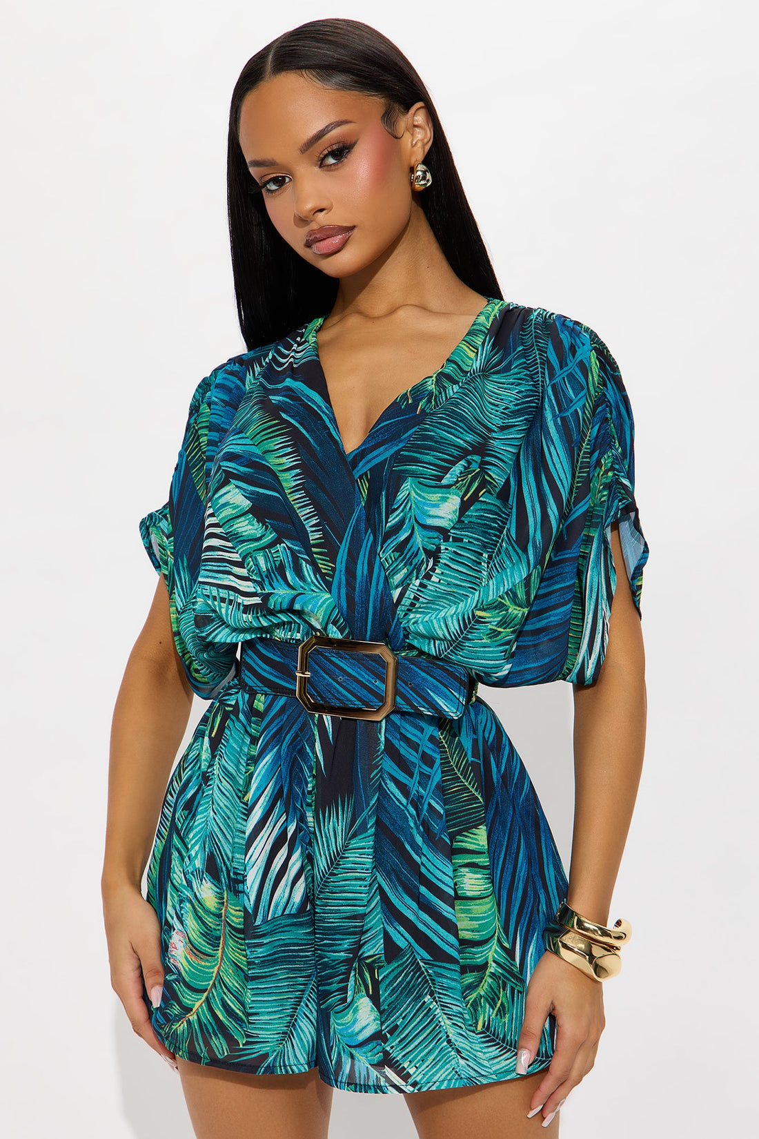 Tropical Breeze Romper - Green/combo