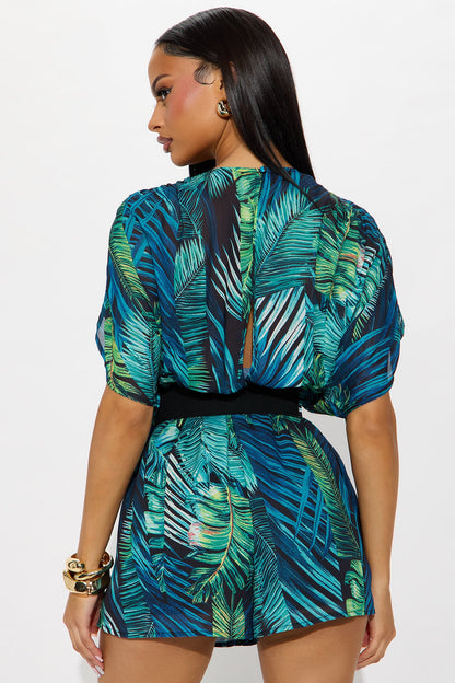 Tropical Breeze Romper - Green/combo