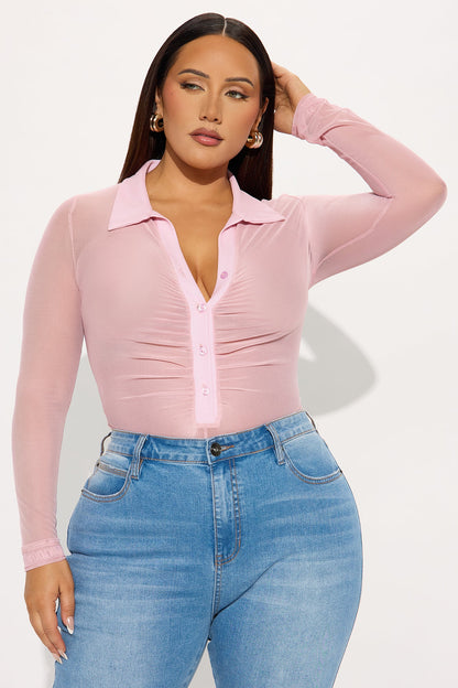 The Most Wanted Mesh Bodysuit - Pink