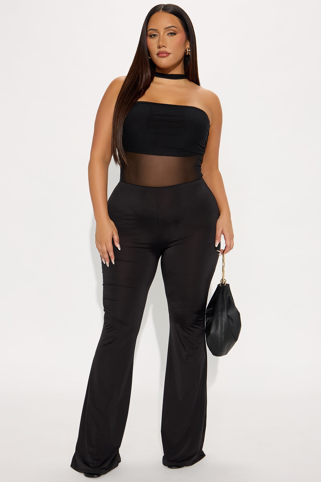 Off-limits Sheer Mesh Jumpsuit - Black
