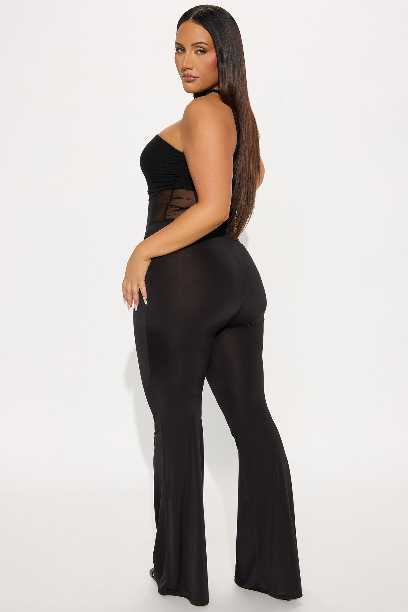 Off-limits Sheer Mesh Jumpsuit - Black