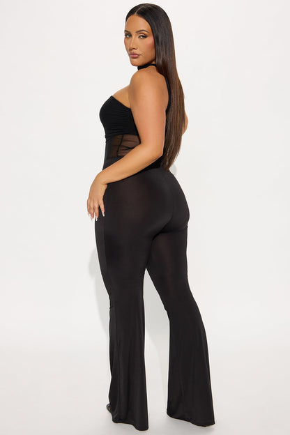 Off-limits Sheer Mesh Jumpsuit - Black