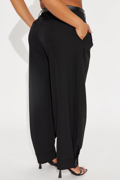 Helena Belted Trouser Pant - Black